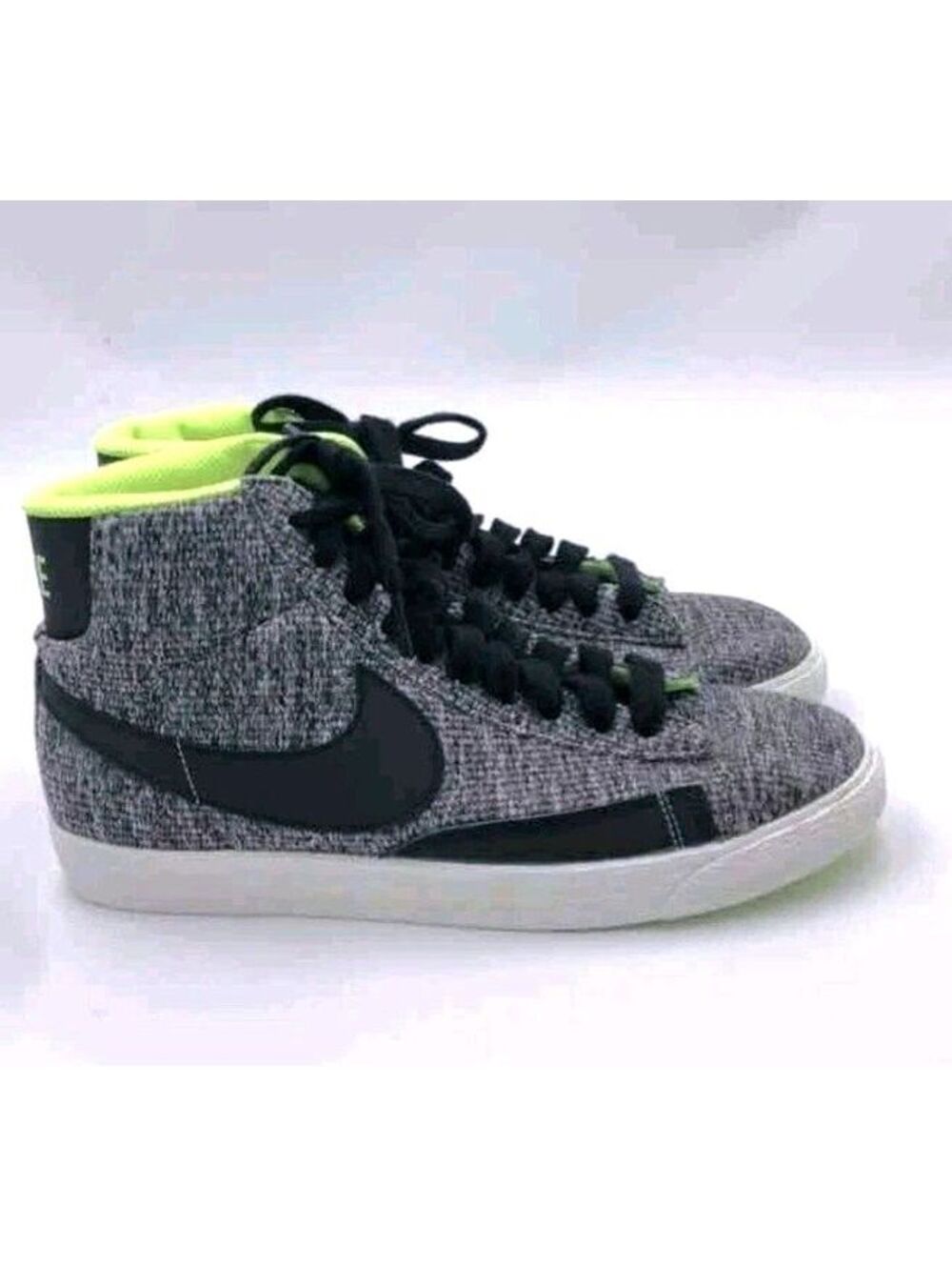 Nike Men's 8.5 Blazer Mid 616782-100 Gray Green Lace-Up Sneakers Shoes